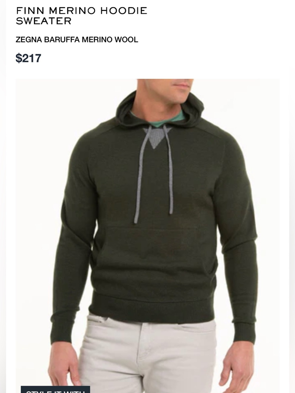 B.DRADDY Finn merino hoodie sweater : ZEGNA BARUFFA MERINO WOOL